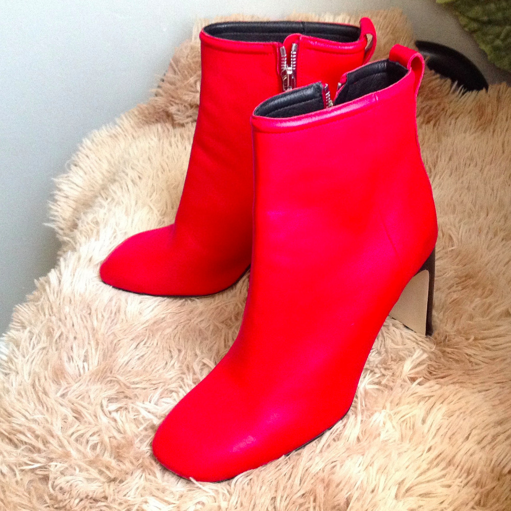 NWOT Rag & Bone Red Ankle Boots - Picture 7 of 10